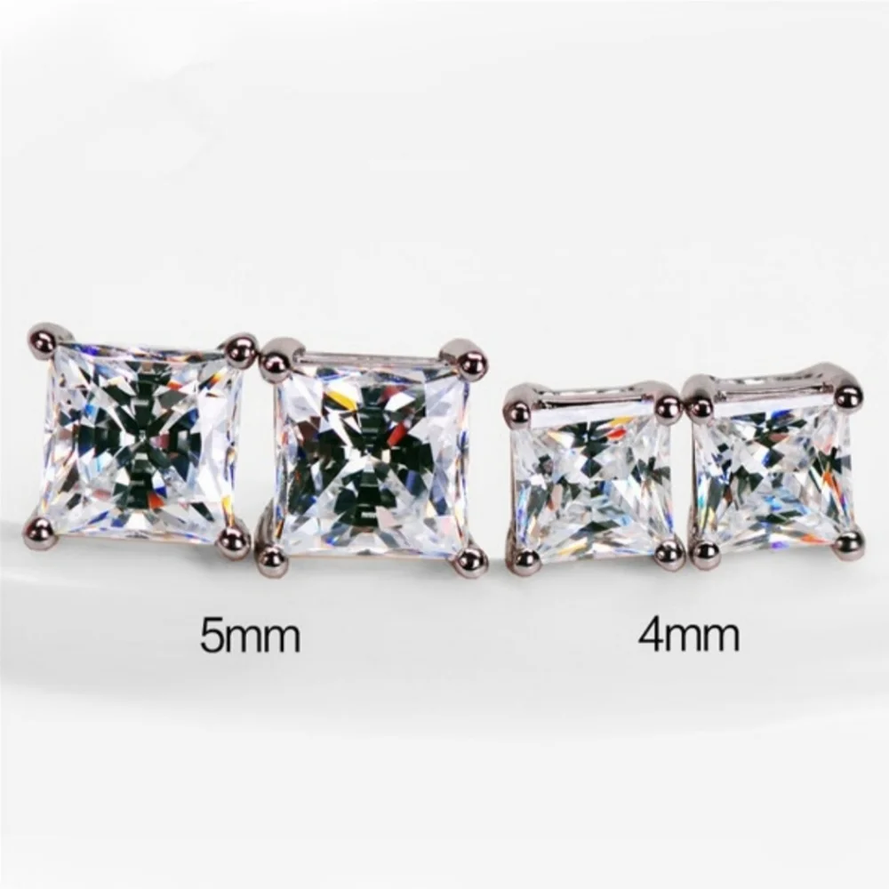 Princess Cut Diamond Studs